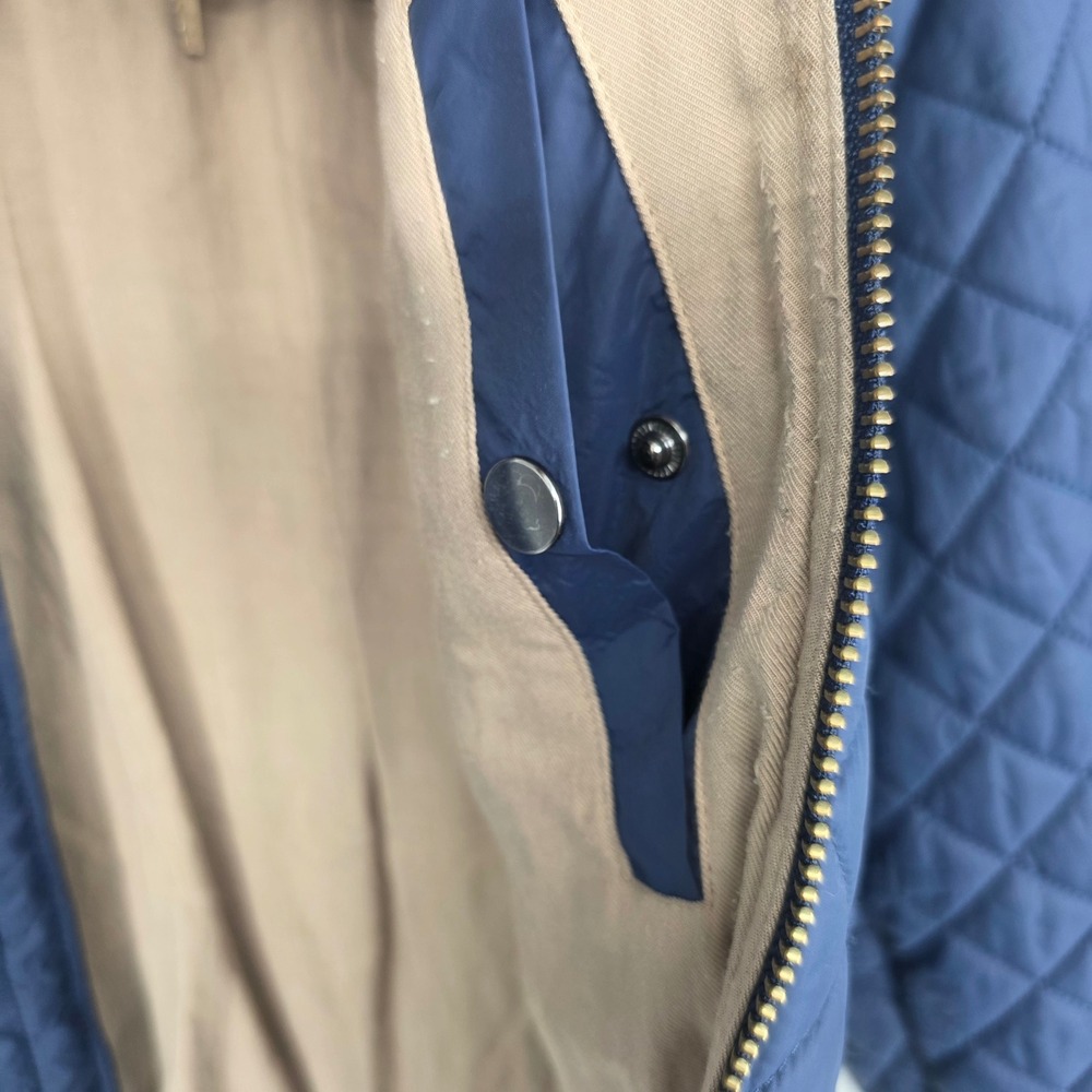 Southern Tide Mens Quilted Bomber Jacket Navy Blue Full Zip Small - Picture 9 of 10